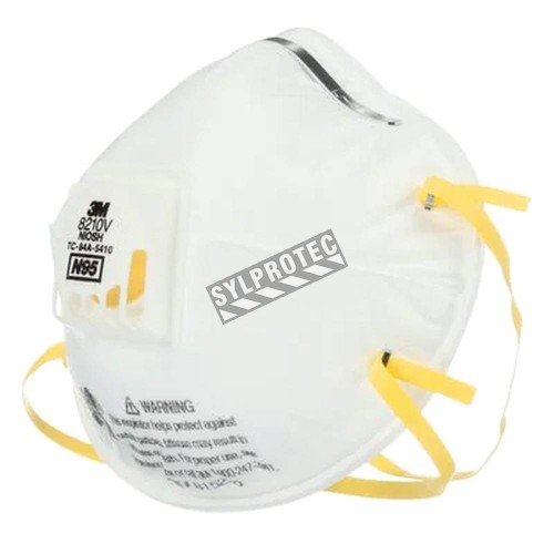 3M N95 particulate respirator with Cool Flow™ valve for protection from solids &amp; non-oily liquids. Sold per box, 10 units/box