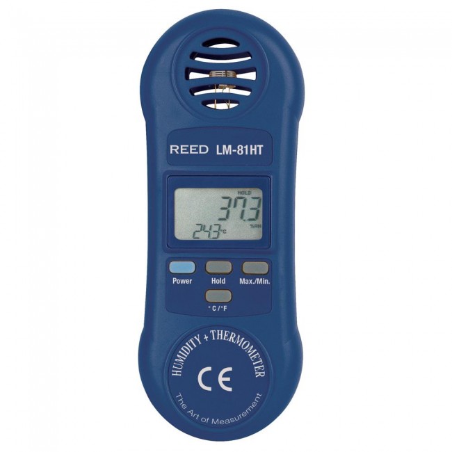 Thermo-hygromètre, mesure simultanément la température ambiante et de l’humidité relative.