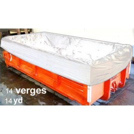 Liner bag for waste containers of 14 yd, 14'x8'x8'. Sold per unit. Ideal for asbestos or soiled dirt transportation
