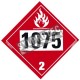 Placard with UN number 10-3/4 in X 10-3/4 in. Use in the transportation of hazardous materials.