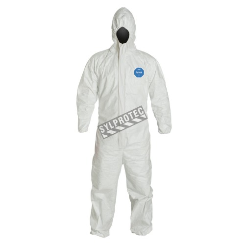 Disposable TYVEK 400 coveralls with hood, sold by unit
