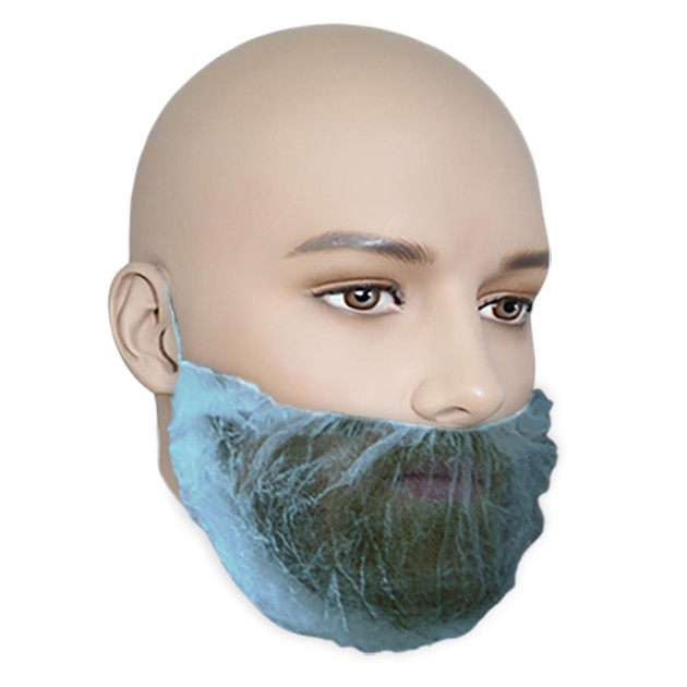 Couvre-barbe en Polypropylène Bleu (100 Utés)