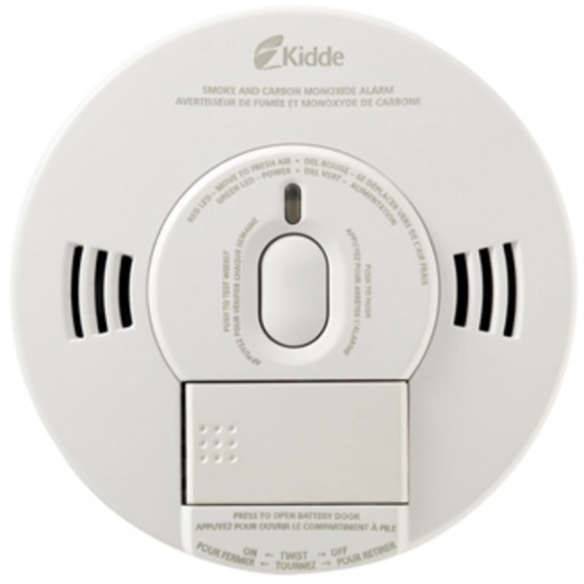 Photoelectric combined smoke and CO detector with 9V battery supply
