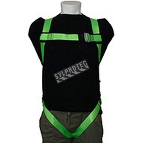 Peakwors compliance polyester safety harness, class A, one D-ring and pass-thru buckles , one size fit all..