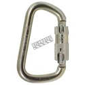 Peakworks semi-automatic self-locking D-lock carabiner, 1" opening, withstands a force of 10125 lbs (45 kN)