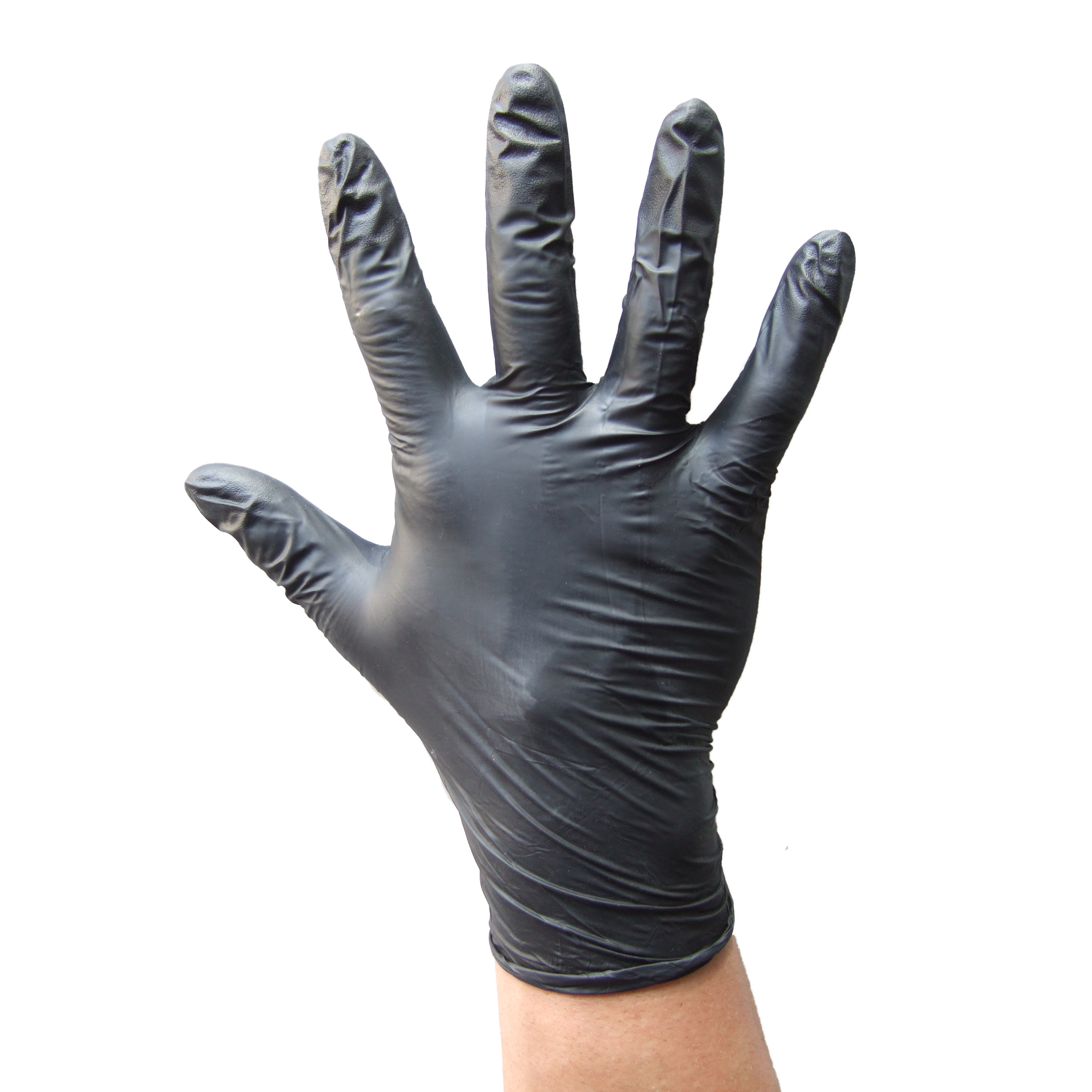 Powder-Free, Pack of 100 Black Nitrile Gloves Latex Free 4 Mil Size: X-Large 