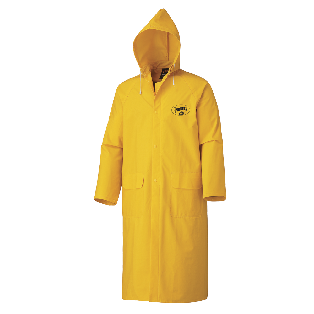 Longue veste de pluie transparente imperméable avec capuche