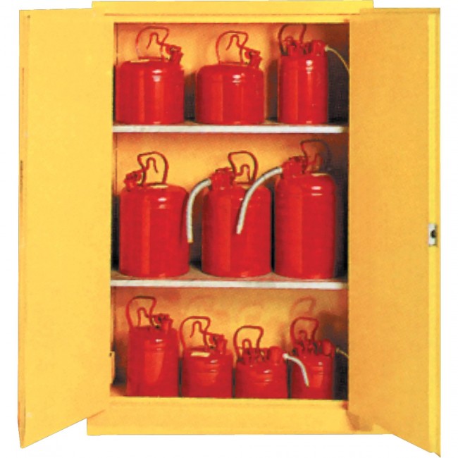 Armoire de 30 gallons US (114 L) pour liquides inflammables, certifiée ULC.
