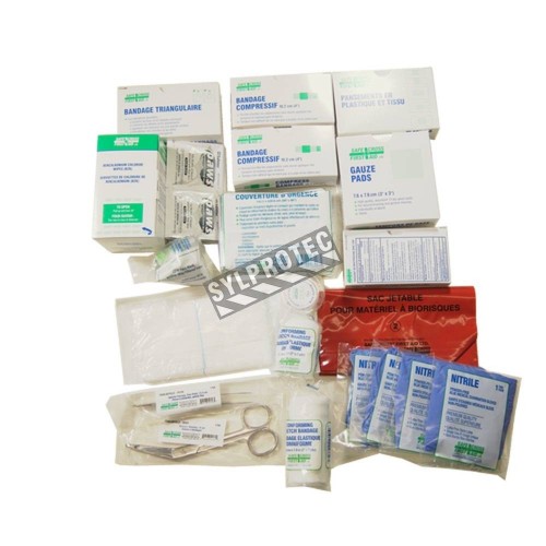 Refill content for kit TR02M kit compliant CAN/CSA Z1220-17 for low risk 25 workers and less