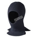 One-size-fits-all black balaclava with a single opening, 100% acrylic, sold individually