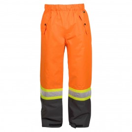 Viking Hi-Viz orange Open Road® 150D polyester pants with silver stripes, CSA Z96-09, Class 2, Level 2 compliant (S to 5XL)