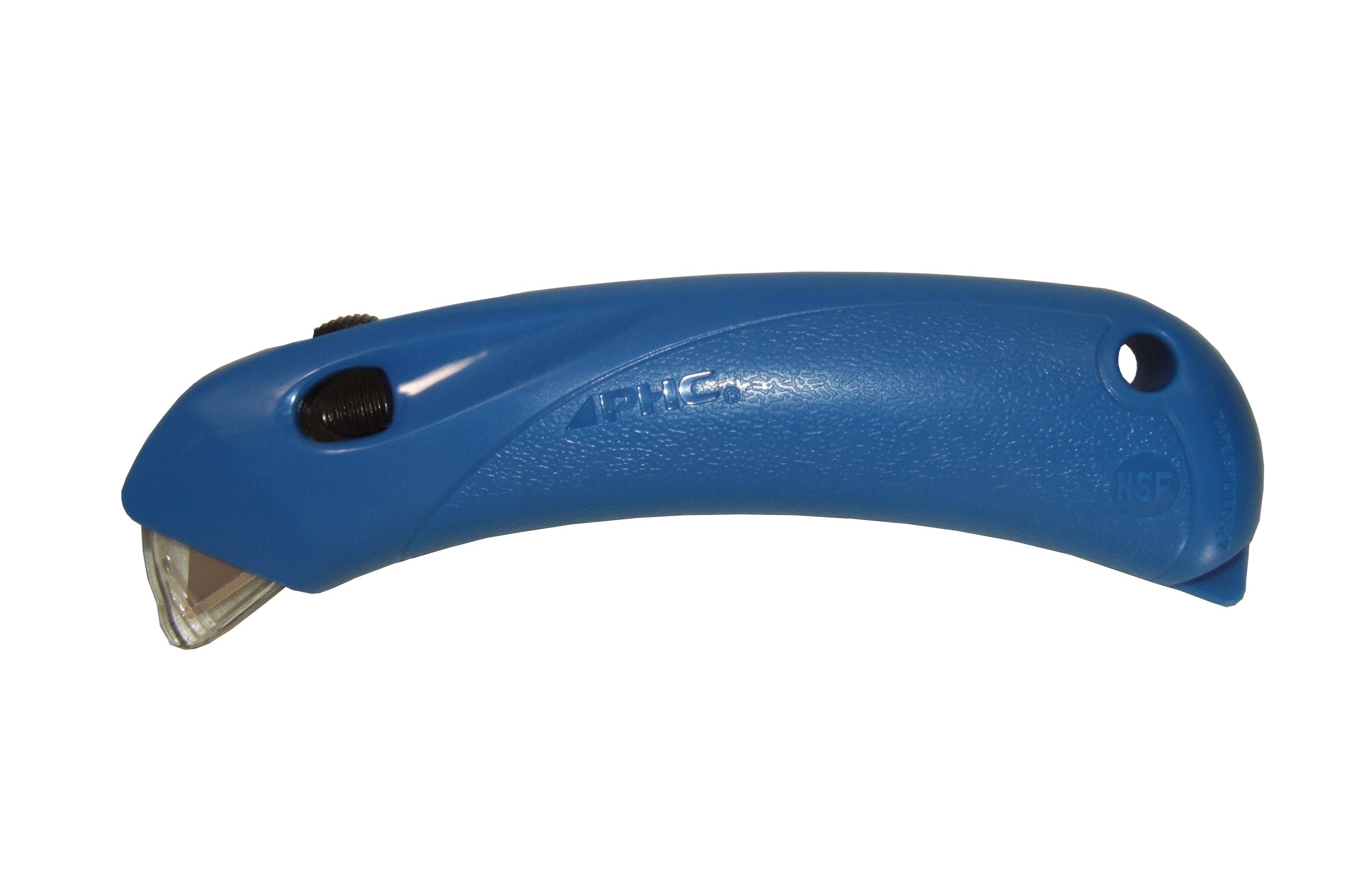 Retractable Safety Cutter - Blue - Stainless Steel Blade