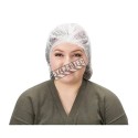 Zenith disposable pleated bouffant cap white made of nonwoven polypropylene, 21 "size, sold in packs of 100