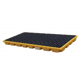 Yellow ESP low retention platform with 2-barrel storage capacity, sturdy model, sold individually