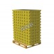 Yellow ESP low retention platform with 2-barrel storage capacity, sturdy model, sold individually