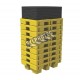 Yellow retention platform, 51.5 X 36 X 15 in. for two X 205 liters (45 gal.imp.), capacity of 230 litres (50.6 gal. Imp)