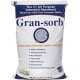 Gran-sorb recycled cellulose absorbent for liquid spills, with an absorption capacity of 17 L, sold in 14.06 kg (31 lb) bags