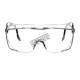 3M OX protective eyewear with DX anti-fog treated clear polycarbonate lens for over-the-glass coverage for prescription glasses.