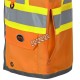 Veste d’arpenteur haute visibilité orange fluorescente, à bandes rétroréfléchissantes argentées et jaune fluorescentes