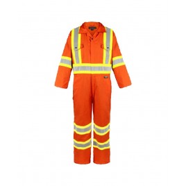 Terra ® unlined high-visibility orange coverall, sold individually in sizes small (S) to 5XL