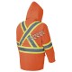 High-visibility orange raincoat set made of 150D Oxford weave and polyurethane, sold by setsizes S to 4XL
