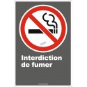 French CDN "No Smoking" sign in various sizes, shapes, materials & languages + optional features