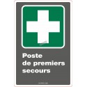 French CDN "First Aid Station" sign in various sizes, shapes, materials & languages + optional features