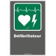 Affiche CDN «Défibrillateur» en français, formats & matériaux divers, d’autres langues & éléments optionnels