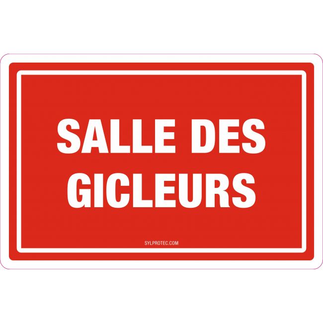 French emergency "Sprinkler room" sign in various sizes, shapes, materials & languages + optional features