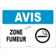 French OSHA “Notice Smoking Area” sign in various sizes, materials, languages & optional features