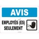 Affiche OSHA «Avis Employé(es) seulement» en français: langues, options, formats & matériaux variés