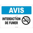 French OSHA “Notice No Smoking” sign in various sizes, materials, languages & optional features