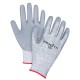 Zenith gray cut proof economy glove, HPPE 13 gauges knit coated with porous nitrile, sold by the pair, sizes 7 to 11