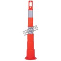 High-visibility retroreflective roadside post made of low-density polyethylene, 48" high, sold individually
