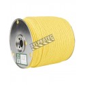 3-strand yellow industrial polypropylene rope, 3/8" diameter, 2000' long, Barry Boulerice A1PY038X2000