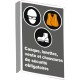 Affiche CDN « Port de casque, lunettes, dossard, bottes obligatoire » en français: langues, formats & matériaux divers + options