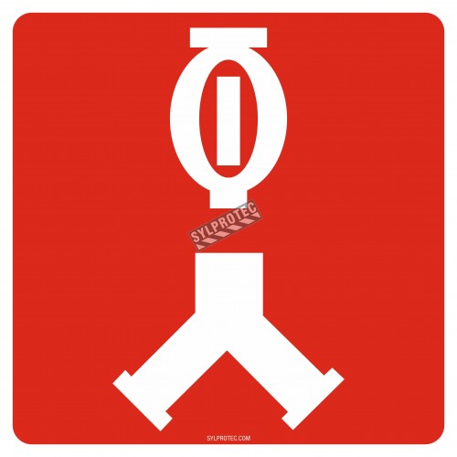 Aluminum sign for fire department automatic sprinkler connection (Siamese connection)