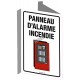 French sign " Fire alarm panel " sign: many sizes, shapes, materials & languages + optional features