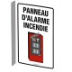 Affiche « Panneau d’alarme incendie » en français: langues, formats & matériaux divers + options