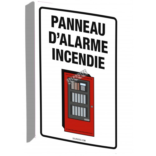 French sign &quot; Fire alarm panel &quot; sign: many sizes, shapes, materials &amp; languages + optional features