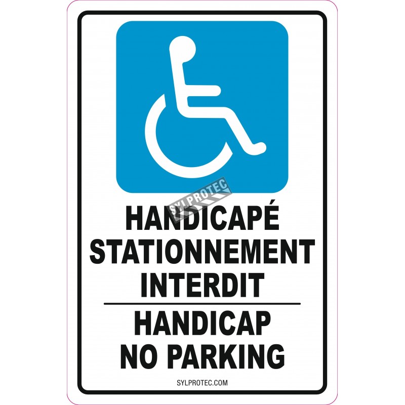 Nouveau format pour l'autocollant attention accès handicap