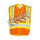 Economical high-visibility orange safety vest, one size class 2 level 2, without pockets