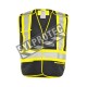 Economical high-visibility orange safety vest, one size class 2 level 2, without pockets
