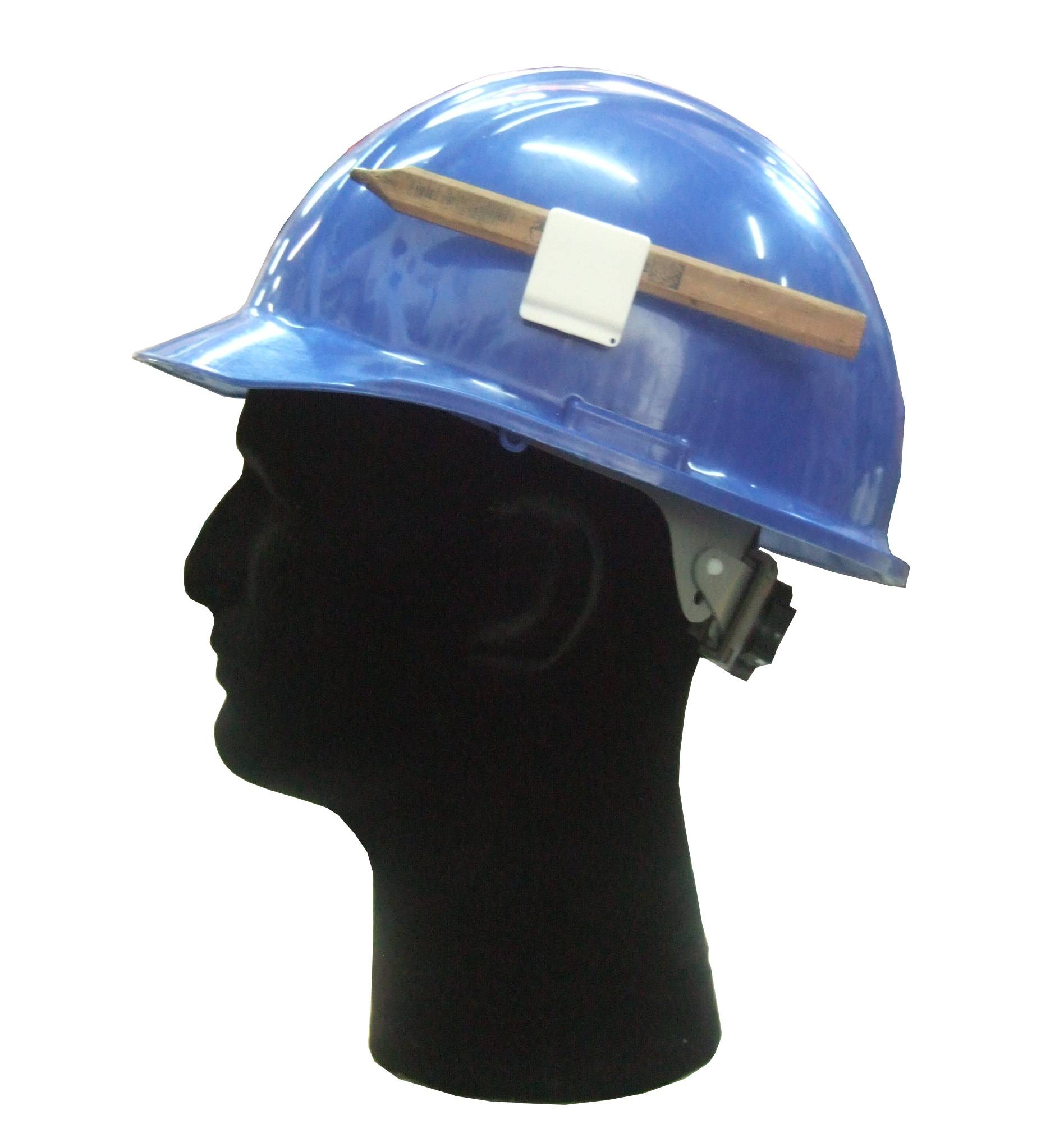 Adhesive pen clip for construction helmets for carpenter from Dentec