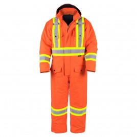 Terra high-visibility orange cotton coverall with polyester lining, sold individually in sizes small (P) to - 5XL