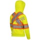Women's orange Pioneer fleece hoodie made of high-visibility 10.5 oz polyester, sold individually