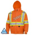 Kangourou Pioneer en polaire orange fait de polyester 10.5 oz haute visibilité pour homme, vendu à l’unité