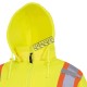 Men's orange Pioneer fleece hoodie 10.5 oz made of high-visibility polyester, sold individually