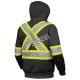 Men's Black Pioneer fleece hoodie made of high-visibility polyester 10.5 oz, sold individually