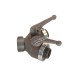 Gate-wye with individual control valve, 1-1/2'' female NPSH swivel inlet to two 1-1/2'' male NPSH outlets